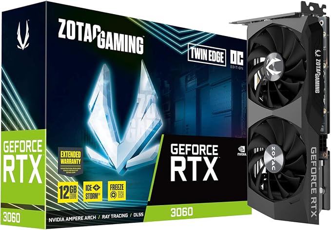 ZOTAC Gaming GeForce RTX 3060 Twin Edge OC 12GB GDDR6 Graphics Card
