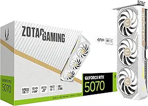 ZOTAC Gaming GeForce RTX 5070 AMP White Edition DLSS 4 12GB Graphics Card